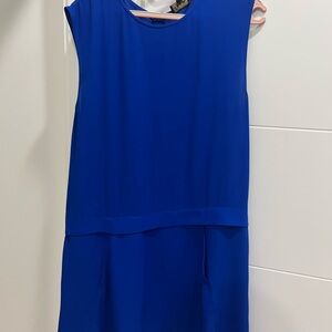 T Babaton Elegant Blue Sleeveless silk Dress (sz 8)